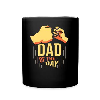 Vater Des Tages Sprüche Vater Tag Papi Papa - Tasse einfarbig - Schwarz - Vorne