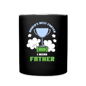 Le meilleur farter me du monde Mon père Papa Papa - Mug uni - noir - Devant