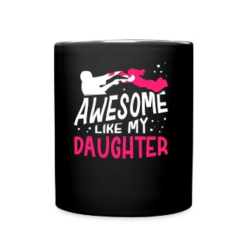 Fantastique comme ma fille papa papa père - Mug uni - noir - Devant