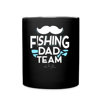 Fishing Papa Team Angler Daddy Father Day Father - Full Colour Mug - black - Front