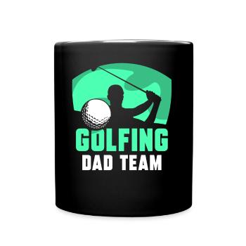 Golfing Papa Team Golfer Father Father Day Daddy - Full Colour Mug - black - Front