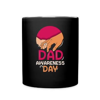Aujourd’hui, c’est la fête des pères La journée de sensibilisation papa papa père - Mug uni - noir - Devant