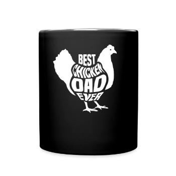 Bester Hühner Papa Aller Zeiten Vater Papi Sprüche - Tasse einfarbig - Schwarz - Vorne