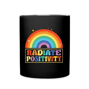 Radiate Positivity - Full Colour Mug - black - Front