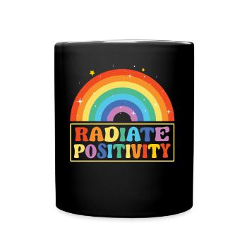 Radiate Positivity - Full Colour Mug - black - Front