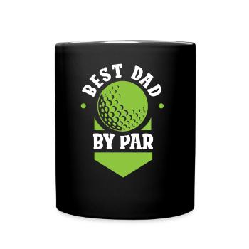 Meilleur papa par golf golfeur golf papa père - Mug uni - noir - Devant