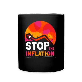 L’inflation arrête la stagflation de l’impression monétaire - Mug uni - noir - Devant