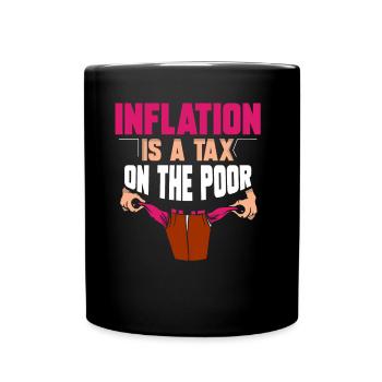 L’inflation est une taxe sur le mauvais humour - Mug uni - noir - Devant