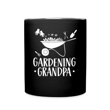 Garten Opa Gärtner Gartenarbeit Großvater - Tasse einfarbig - Schwarz - Vorne