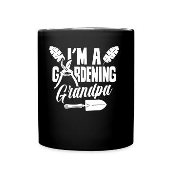 Ich Bin Ein Gärtnernder Opa Garten Gartenarbeit - Tasse einfarbig - Schwarz - Vorne