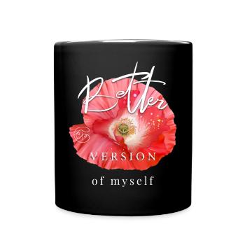 Poppy Mother's Day Gift Cool Saying Garden - Full Colour Mug - black - Front