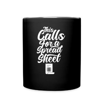 This Requires A Spreadsheet Table Accountant - Full Colour Mug - black - Front