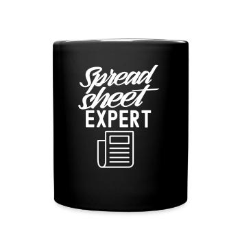 Tableur Expert Work Accountant Table - Mug uni - noir - Devant