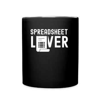 Lovers of Spreadsheets Table Spreadsheet - Full Colour Mug - black - Front