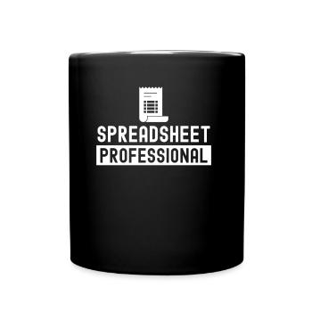 Table de calcul Comptable professionnel Travail de table - Mug uni - noir - Devant