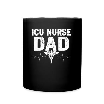 Intensivkrankenschwester Papa Intensivpflege - Tasse einfarbig - Schwarz - Vorne