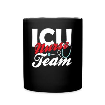 Intensivkrankenschwester Team Intensivpflege - Tasse einfarbig - Schwarz - Vorne