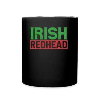 Irischer Rotschopf Irisch Ire Irland Gälisch - Tasse einfarbig - Schwarz - Vorne
