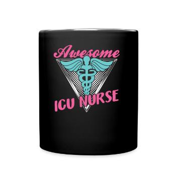 Tolle Intensivkrankenschwester Intensivpflege - Tasse einfarbig - Schwarz - Vorne