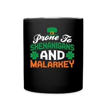 Sensible aux bêtises et aux méfaits Irlande Gaélique Irlandais - Mug uni - noir - Devant