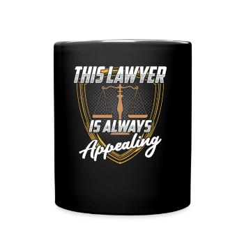 Diplôme d’avocat en droit - Mug uni - noir - Devant