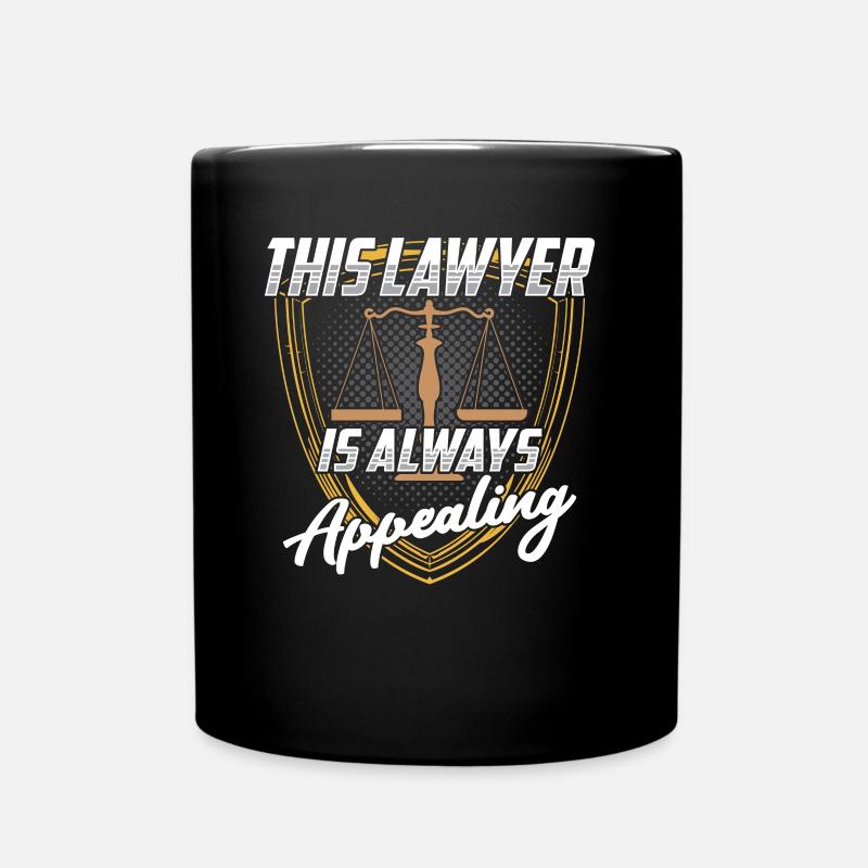 Lawyer Law Degree - Full Colour Mug - black
