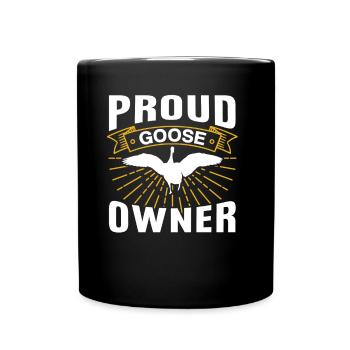 Fier propriétaire d’oie Animal de compagnie Oie oie - Mug uni - noir - Devant