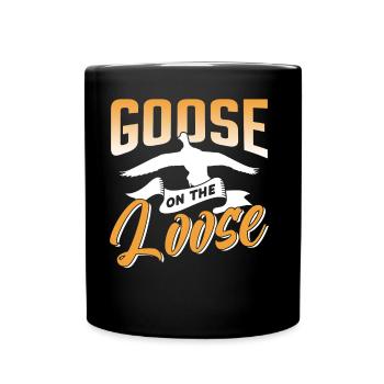 Goose At Large Animal Pet Geese Owner - Full Colour Mug - black - Front