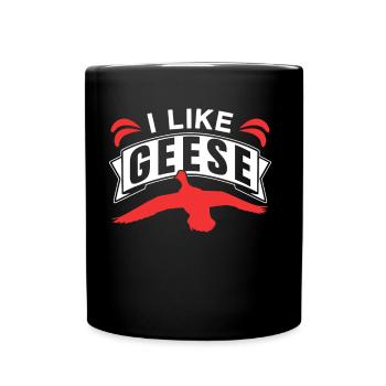 J’aime les oies propriétaire oie animal animal de compagnie - Mug uni - noir - Devant