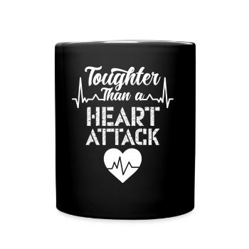 Härter Als Ein Herzinfarkt Herzanfall Herzattacke - Tasse einfarbig - Schwarz - Vorne