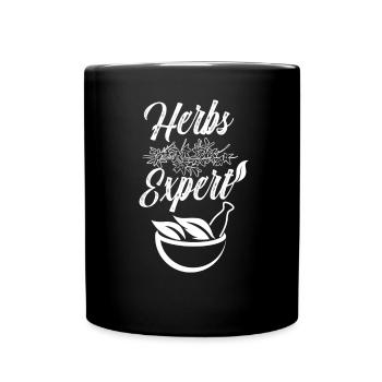 Kräuter Experte Kräutergarten Kräuterkunde Kraut - Tasse einfarbig - Schwarz - Vorne