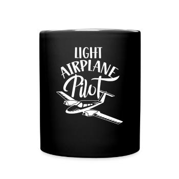 Pilot Of a Light Aircraft Jet Small Aircraft - Full Colour Mug - black - Front