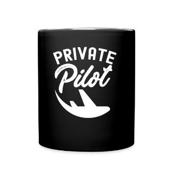 Jet de pilote privé Petit avion Avion léger - Mug uni - noir - Devant