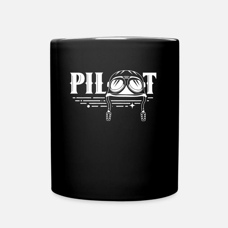 Pilot Kleinflugzeug Privatflugzeug Leichtflugzeug - Tasse einfarbig - Schwarz
