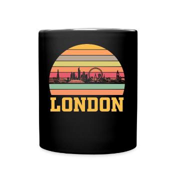 London Skyline - Tasse einfarbig - Schwarz - Vorne