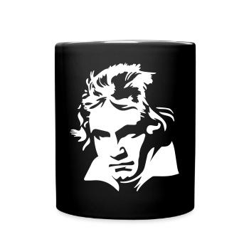 Ludwig van Beethoven Komponist klassischer Musik - Tasse einfarbig - Schwarz - Vorne