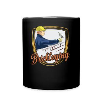 Masonry Craftsmen Mason Brick - Full Colour Mug - black - Front