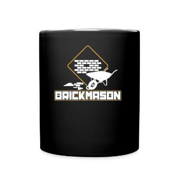 Mason Craftsman Brick Masonry - Full Colour Mug - black - Front