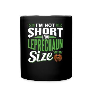 Ich Bin Nicht Klein Ich Habe Kobold Größe Ire - Tasse einfarbig - Schwarz - Vorne