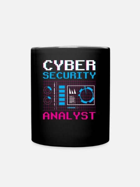 Cybersecurity Analyst IT Sicherheit Hacker Hack - Tasse einfarbig - Schwarz