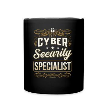 Cybersecurity Specialist Hack Hacker IT Security - Full Colour Mug - black - Front