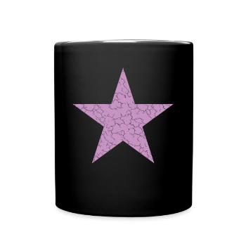 Stern purple Vintage star - Tasse einfarbig - Schwarz - Vorne