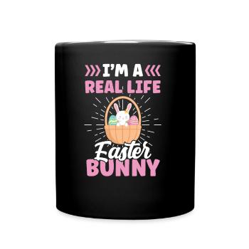 Je suis un vrai lapin de Pâques Pâques Pâques - Mug uni - noir - Devant