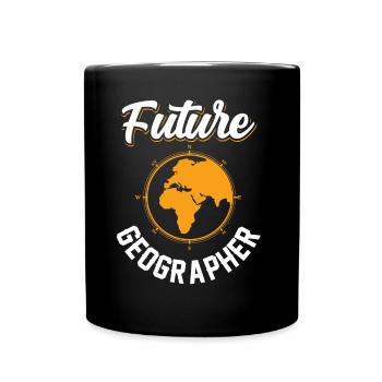 Future Geography Student Geography - Full Colour Mug - black - Front