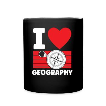 I love Geography Geography Profession Geography - Full Colour Mug - black - Front