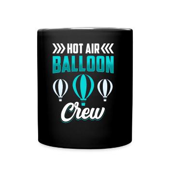 Heißluftballon Besatzung Ballonflug Ballonfahrer - Tasse einfarbig - Schwarz - Vorne