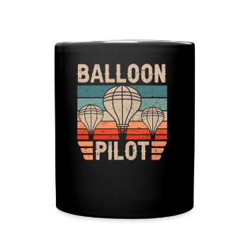 Balloon Pilot Flight Balloonist Hot Air Balloon - Full Colour Mug - black - Front