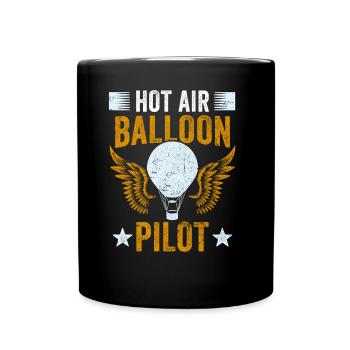 Hot Air Balloon Pilot Balloonist Balloon Flight - Full Colour Mug - black - Front