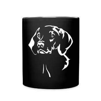 Magyar Vizsla Kopf "Black Edition" - Tasse einfarbig - Schwarz - Vorne
