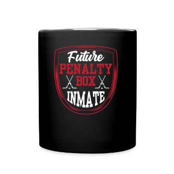 Eishockey Strafbank Penalty Box Eishockeyspieler - Tasse einfarbig - Schwarz - Vorne
